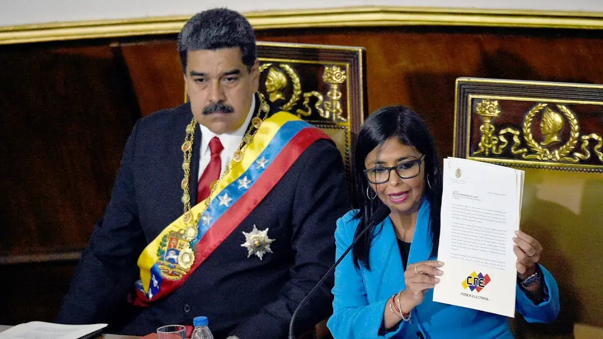 delcy rodriguez nicolas maduro together venezuela leaders