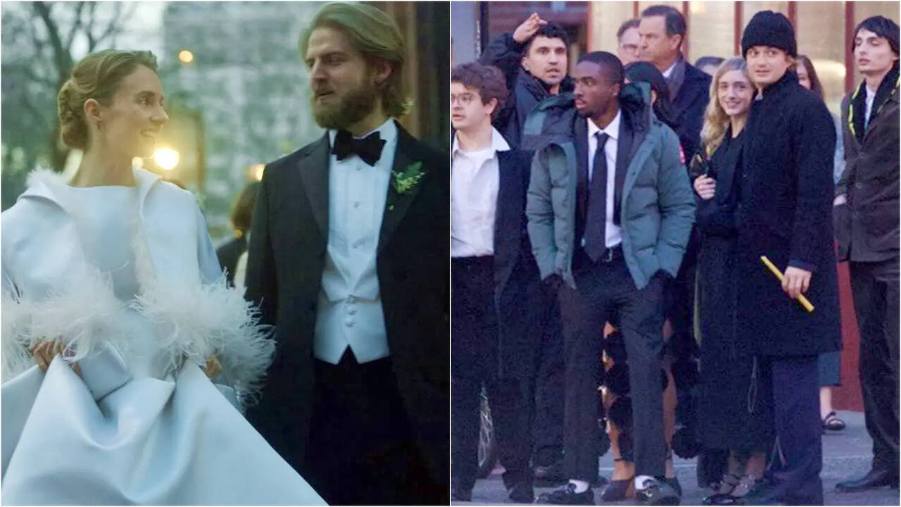 Stranger Things cast at Maya Hawke wedding